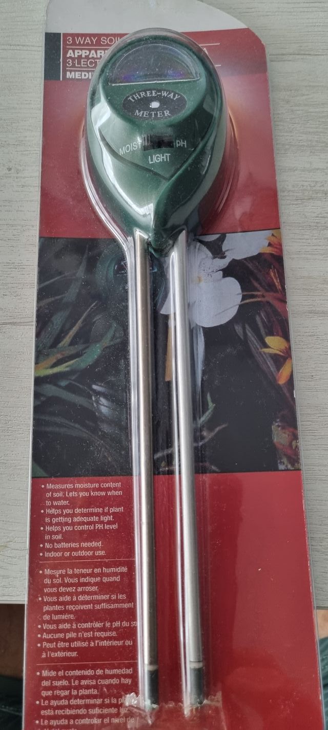 Medidor de plantas 3 en 1, humedad, PH y luz
