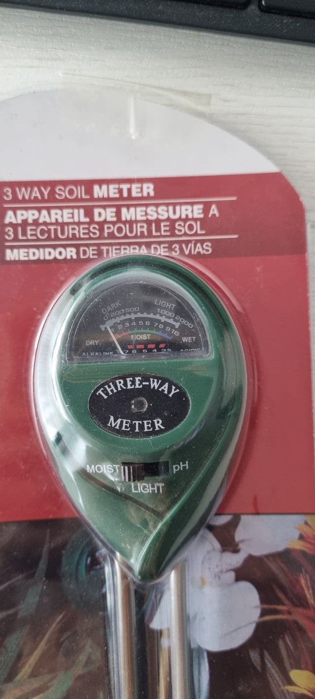 Medidor de plantas 3 en 1, humedad, PH y luz