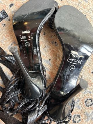 Sandalias sexys de tiras y tacón Love Red