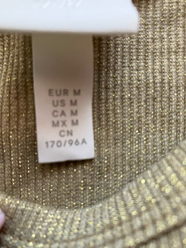 Top oro H&M tg medium