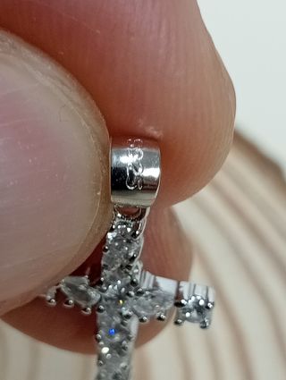 Colgante cruz Circonita plata de ley