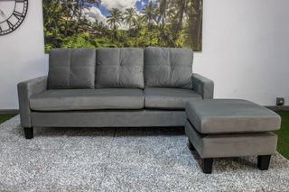 sofá con chaiselongue o puff reversible