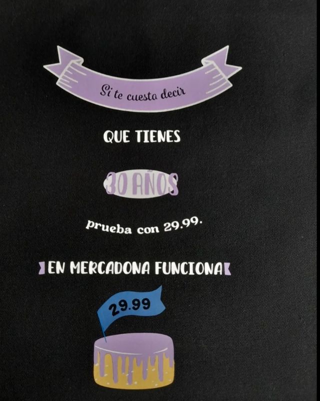 Tote bag personalizada 30 cumpleaños 