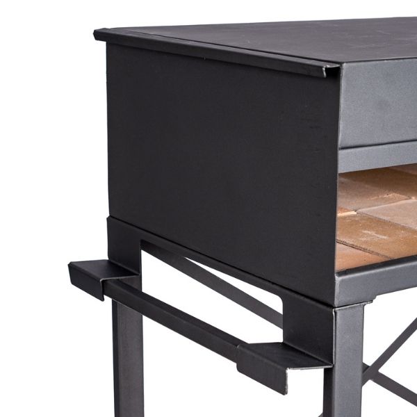 Barbacoa móvil con accesorios