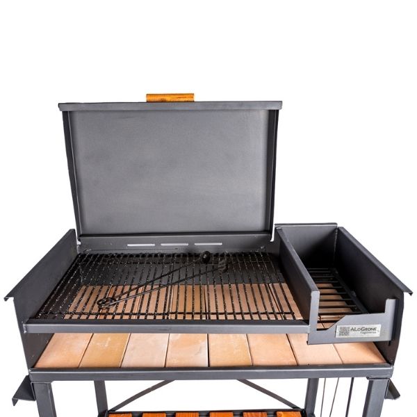 Barbacoa móvil con accesorios