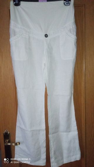 Pantalón lino embarazada 