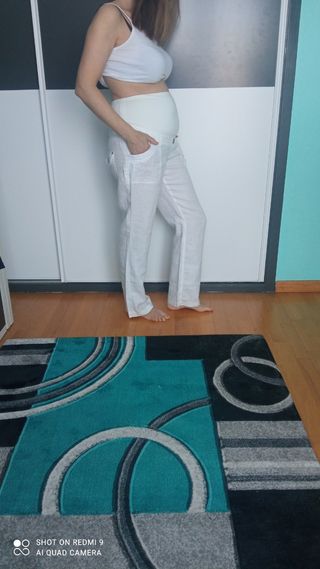 Pantalón lino embarazada 