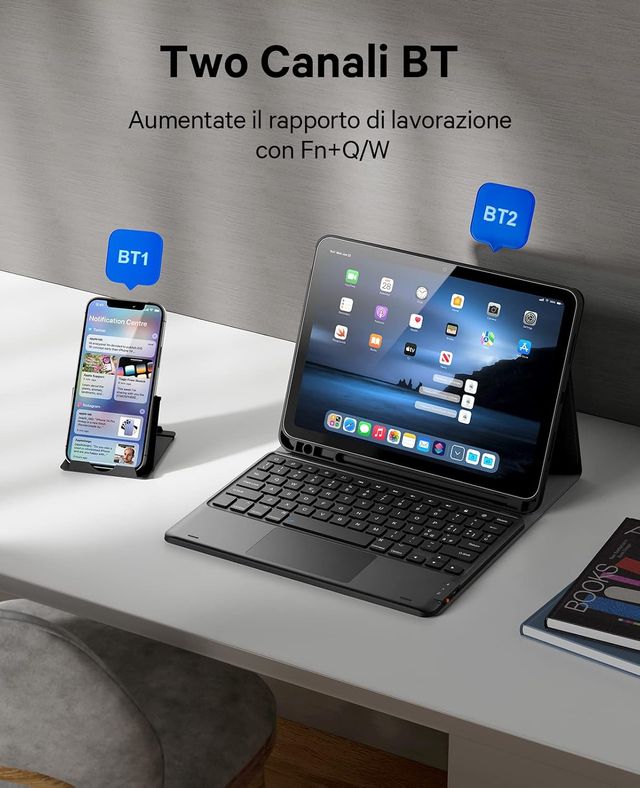 Earto Teclado funda  para iPad 11gen A16 2025