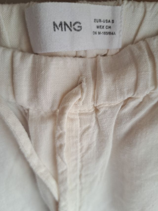 Calças em linho Mango.Novas.