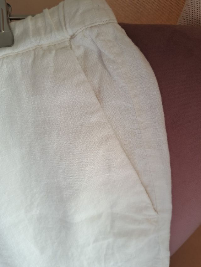 Calças em linho Mango.Novas.