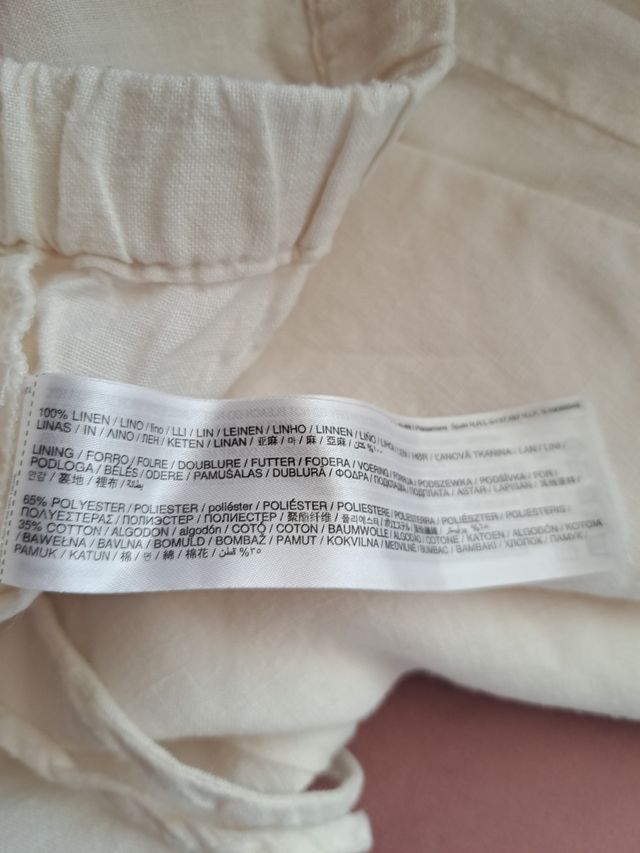 Calças em linho Mango.Novas.