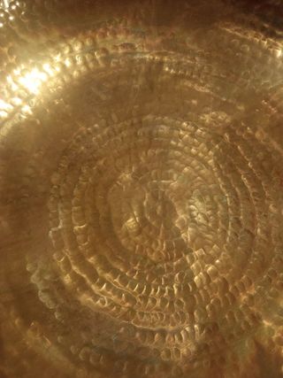 Brasero cobre dorado antiguo