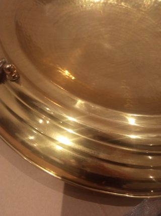 Brasero cobre dorado antiguo