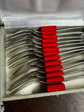 Tenedores para tarta vintage  acero inoxidable