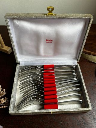 Tenedores para tarta vintage  acero inoxidable