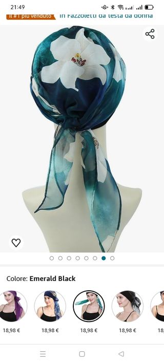 Bufanda/gorro para pacientes con cáncer