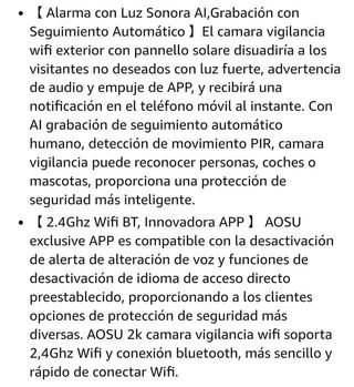 Camara Vigilancia WiFi Exterior con Panel Solar.