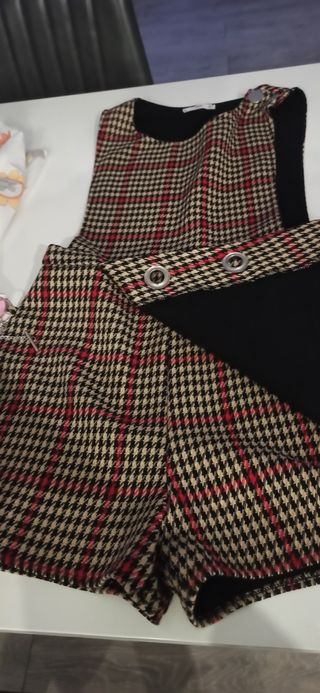 Falda  pantalón con Tirantes,vestido pichi