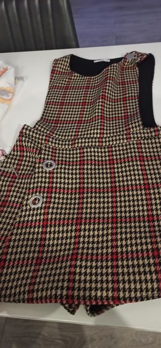 Falda  pantalón con Tirantes,vestido pichi