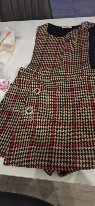 Falda  pantalón con Tirantes,vestido pichi