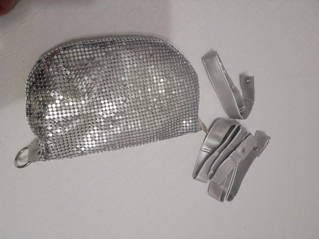 Borsetta pochette argento