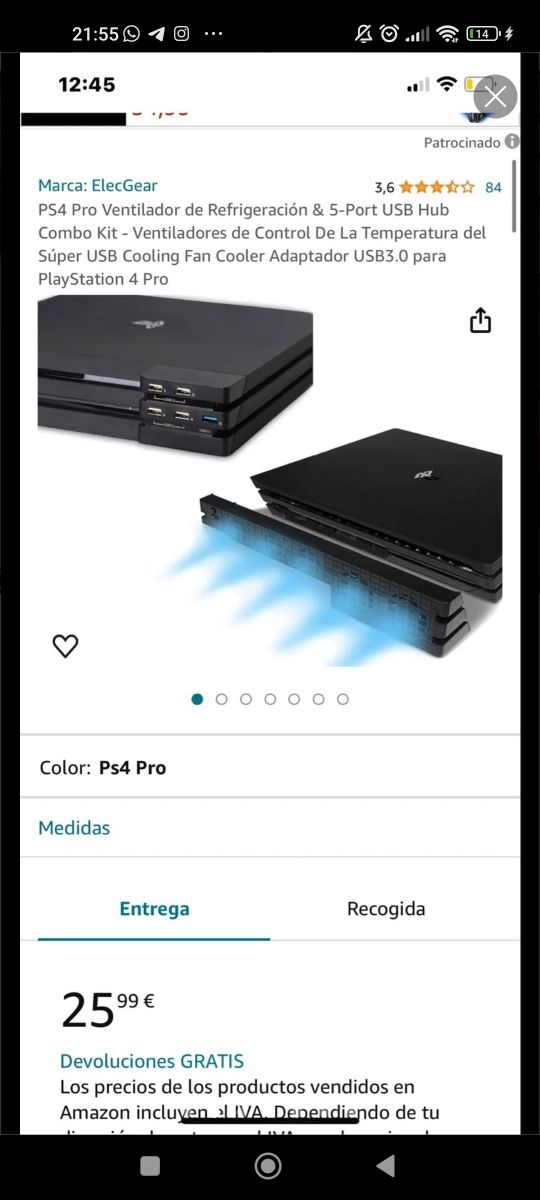 Ps4 pro ventilador de refrigeración