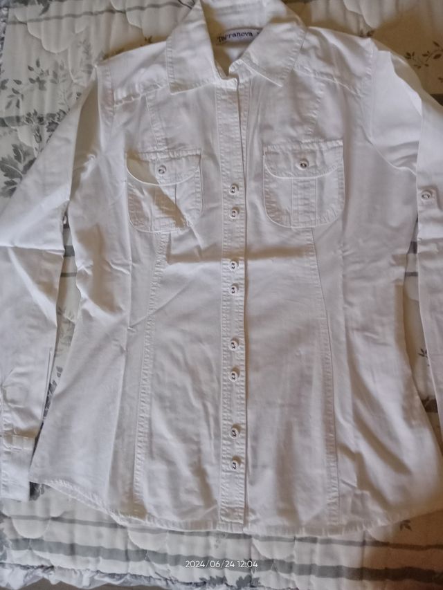 Camicia bianca manica lunga donna