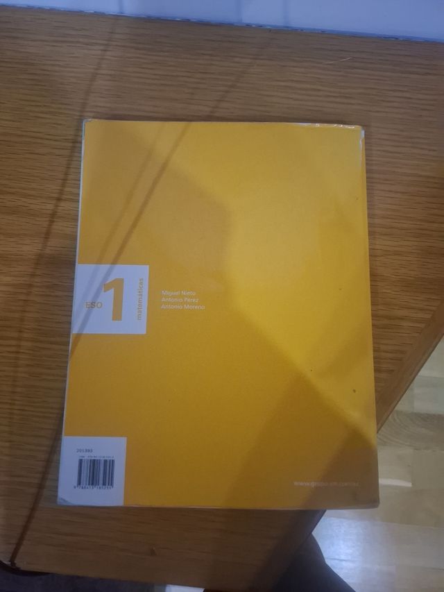 Libro matemáticas 1 ESO Sm