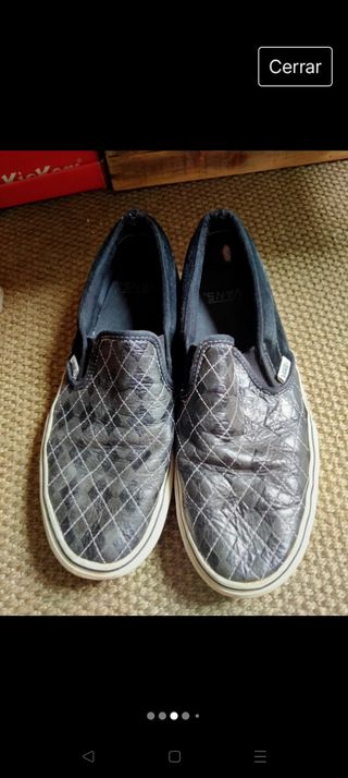 Vans slip on cuero 40.5