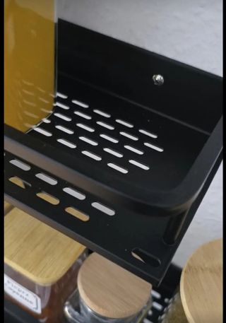 Estante metal negro, baño, cocina 2 por 25E