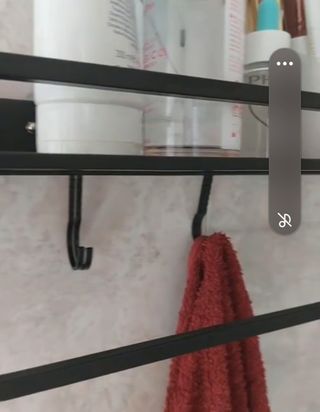 Estante metal negro, baño, cocina 2 por 25E