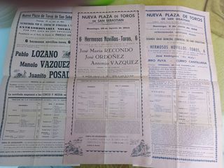 26 CARTELES DE CORRIDAS DE TOROS + 1TARJETA POSTAL