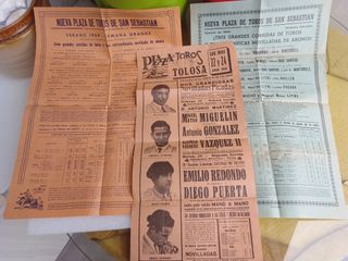 26 CARTELES DE CORRIDAS DE TOROS + 1TARJETA POSTAL