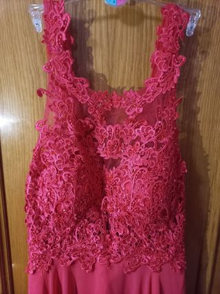 Vestido largo color coral ; bodas ect 