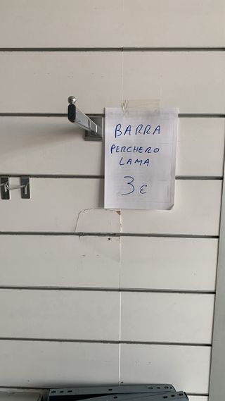 PERCHERO BARRA CON TERMINAL 