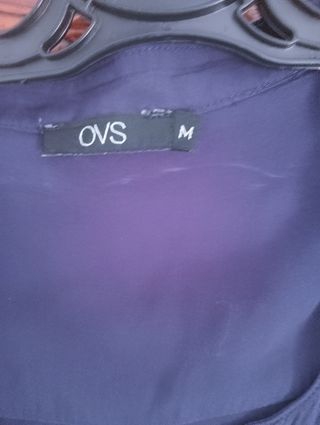 Camicia blu,con bottoni gioiello.