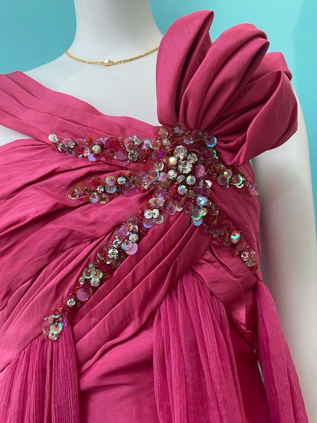 Abito nuovo rosa cerimonia favolosa