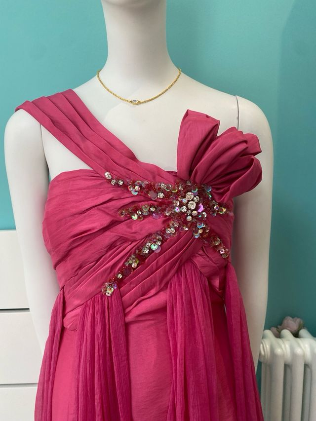 Abito nuovo rosa cerimonia favolosa