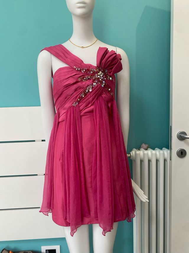 Abito nuovo rosa cerimonia favolosa