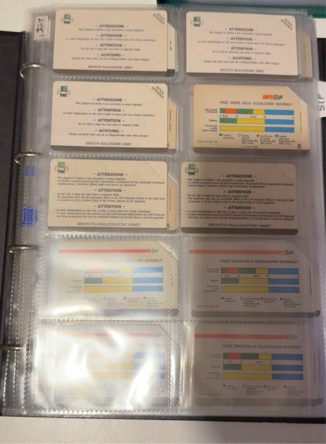Intera raccolta schede telefoniche (721 pezzi)