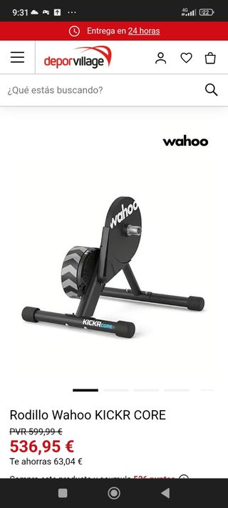 Rodillo Wahoo kickr core
