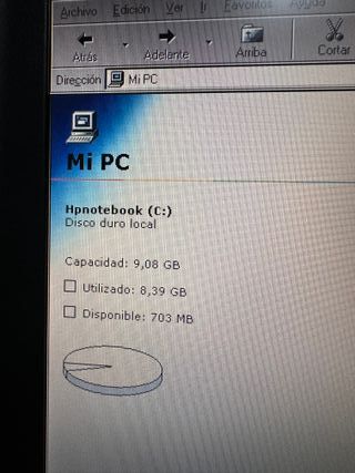Portatil HP Omnibook XE3 Windows 98