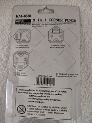 Perforatrice arrotonda angolo