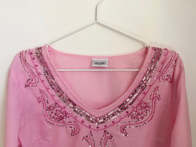 Blusa rosa fucsia sfumata vintage marcata Pimkie