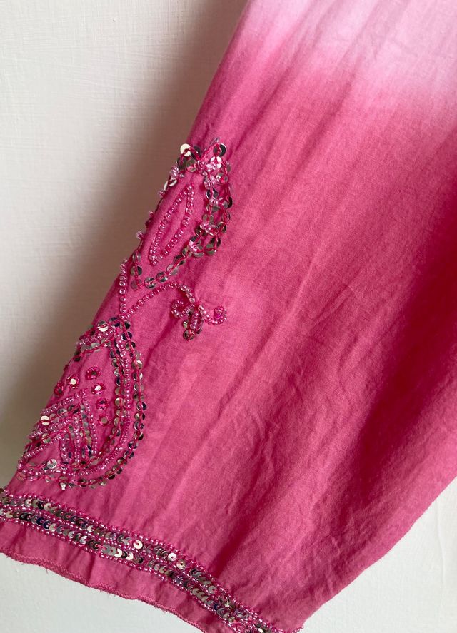 Blusa rosa fucsia sfumata vintage marcata Pimkie