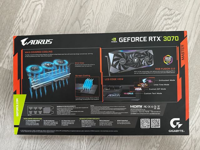 TARJETA GRAFICA NVIDIA AORUS GEFORCE RTX 3070
