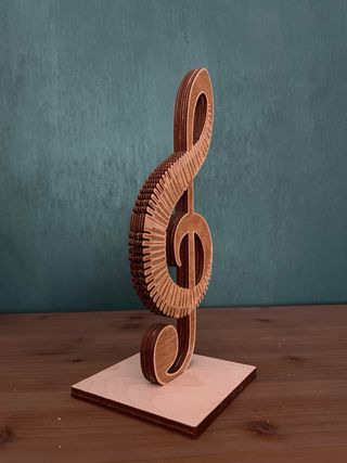 Chiave di violino in legno 