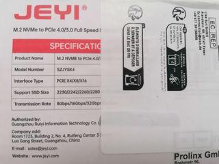 Adaptador de disco M2 MVMe a PCIe