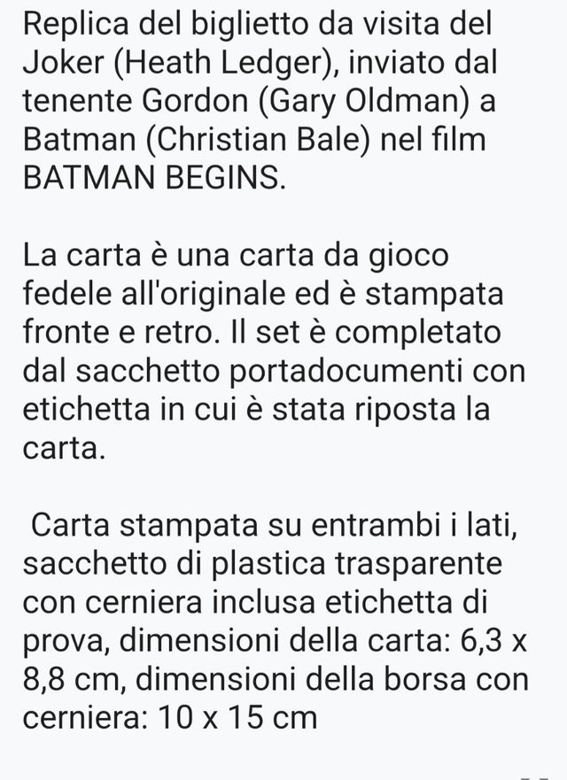 Joker Carta da Gioco Biglietto da visita