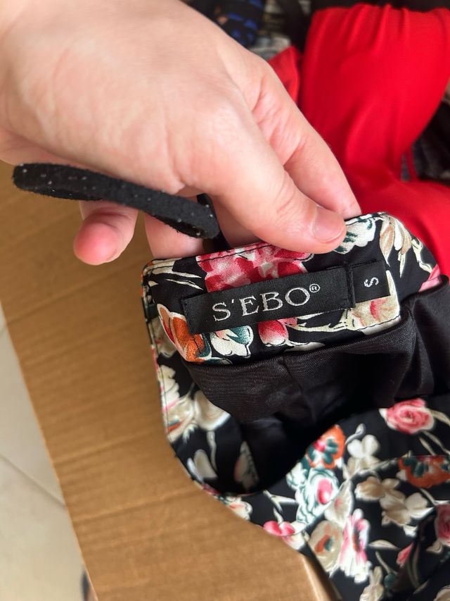 Pantaloncino a vita alta floreale 